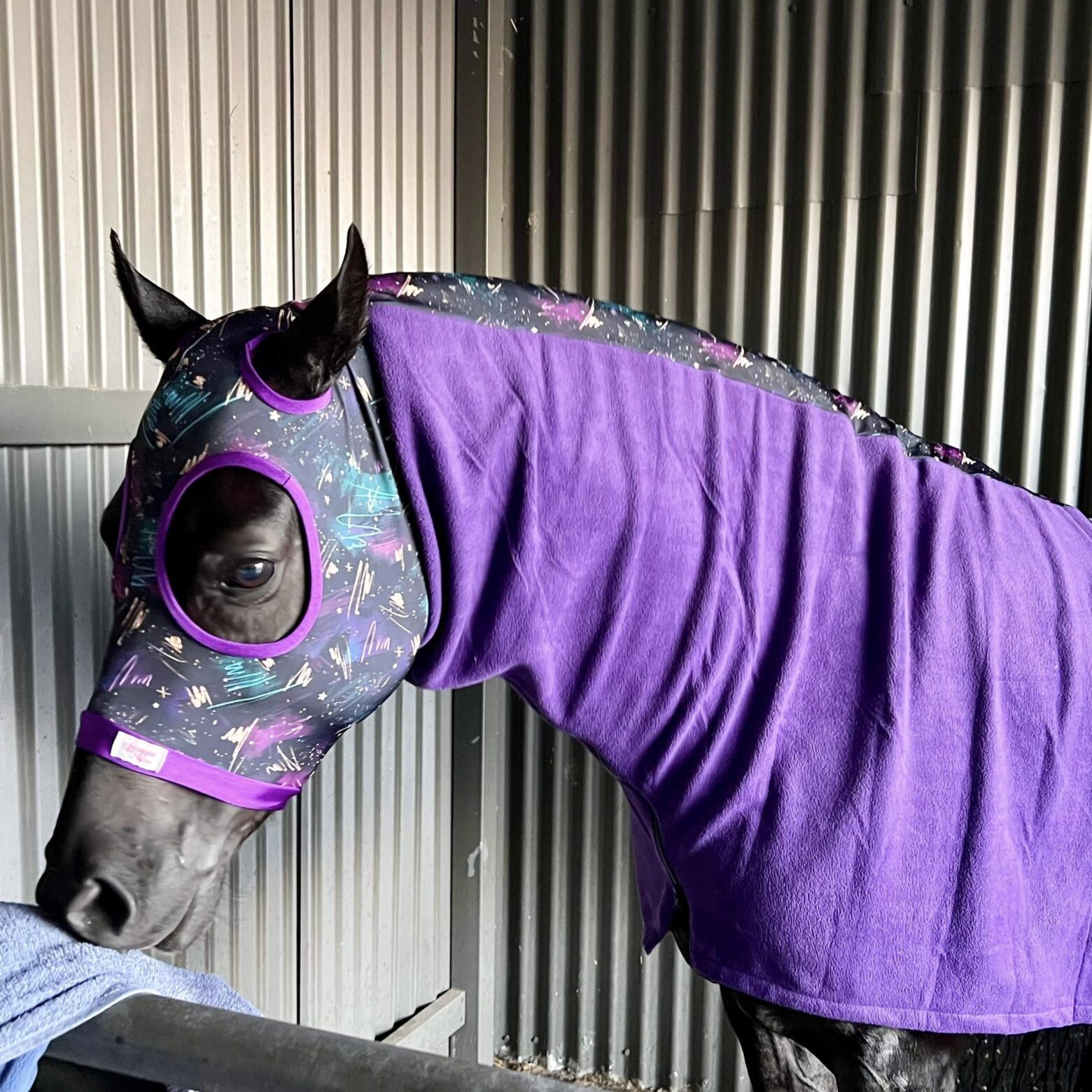 electric-sketch-purple-snuggle-bug-winter-fleece-hood-for-horses-buggez-bugeyes