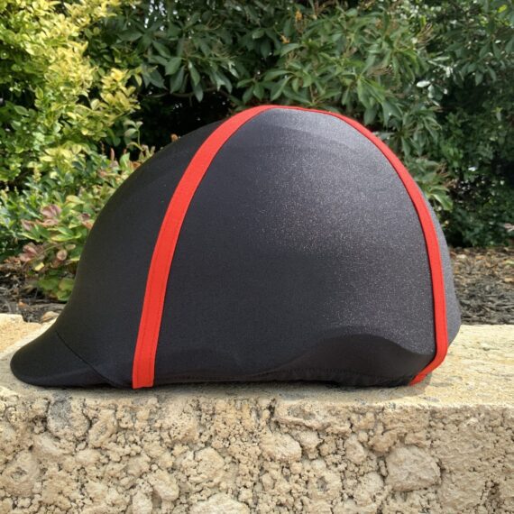 Helmet Cover Black with red trim