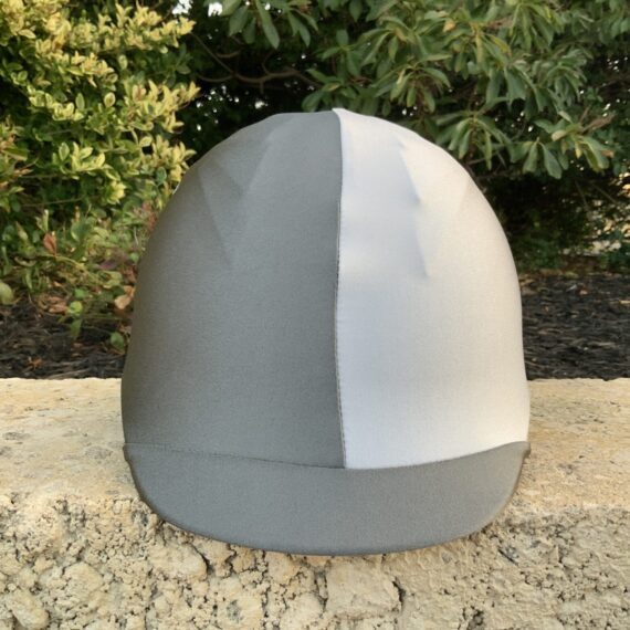 dark-grey-light-grey-horse-riding-helmet-cover-with-buggez-bugeyes