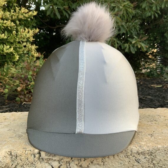 dark-grey-light-grey-horse-riding-helmet-cover-with-buggez-bugeyes