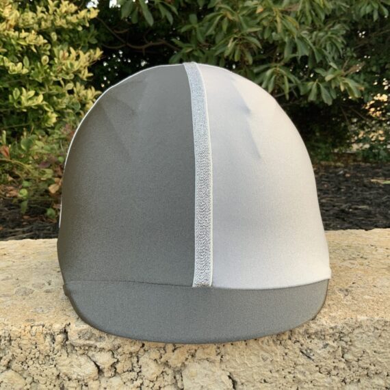 dark-grey-light-grey-horse-riding-helmet-cover-with-buggez-bugeyes