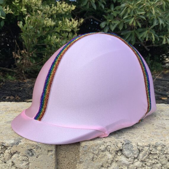 light-pink-horse-riding-helmet-cover-with-braid-trim-buggez-bugeyes