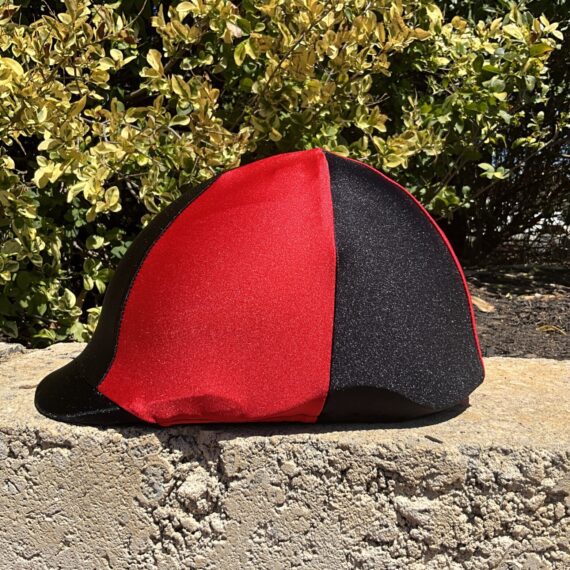 Helmet Cover Black & Red 6 panels