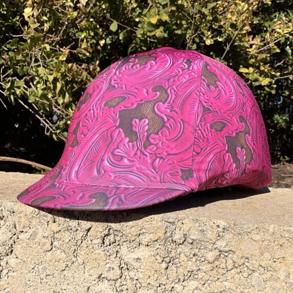 pink-leather-horse-riding-helmet-cover-buggez-bugeyes