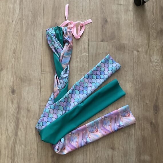 Plait in tail bag - LONG 90cm, Mermaid, Green & Grace