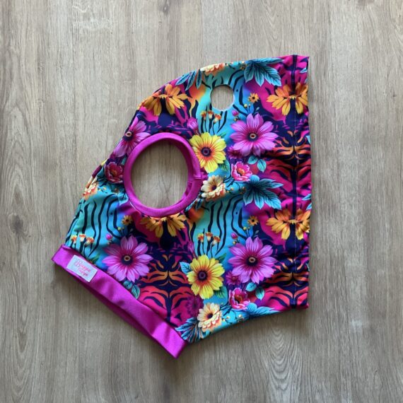 Galloway size Wildflowers, fuchsia trim with NO MESH